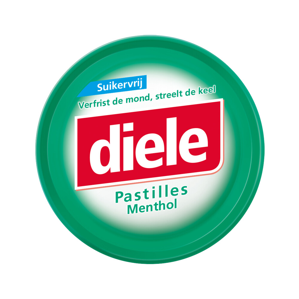 6x Diele Pastilles Menthol Suikervrij 50 gram