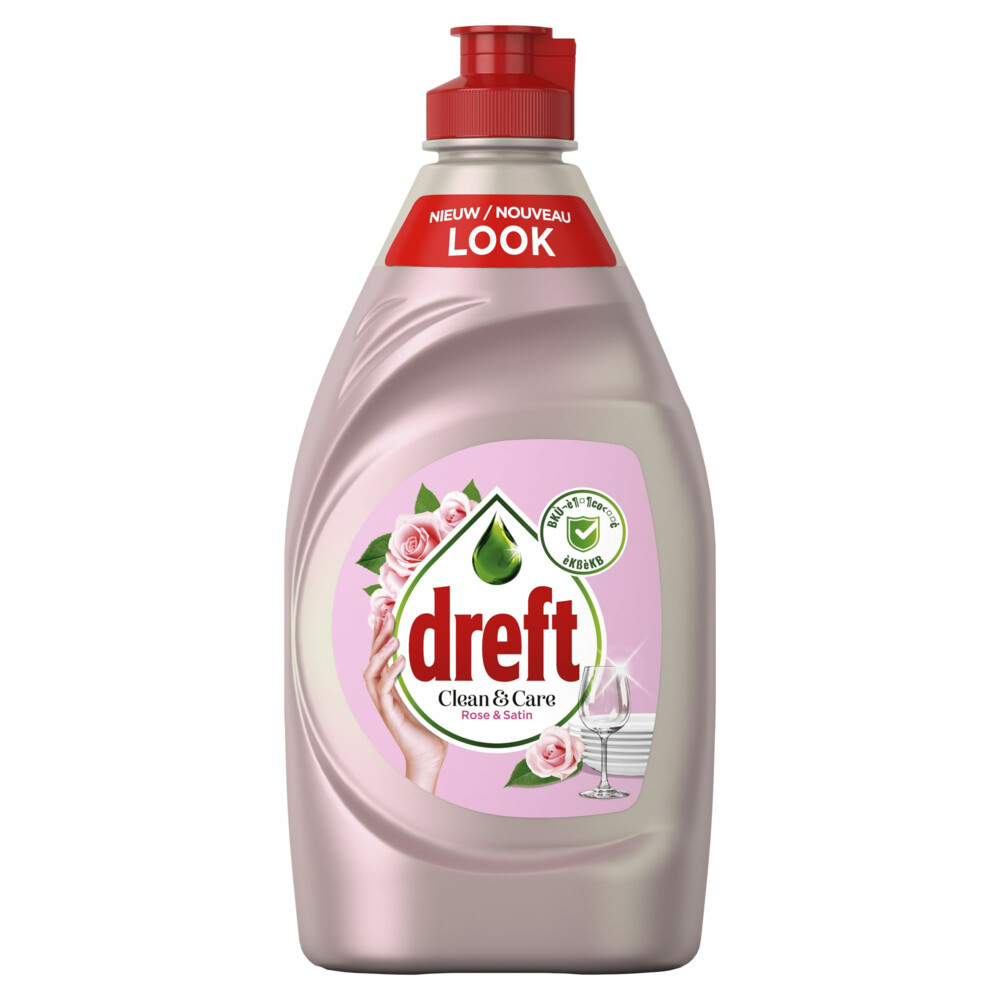 Dreft Clean&Care Afwasmiddel Rose&Satin 350 ml