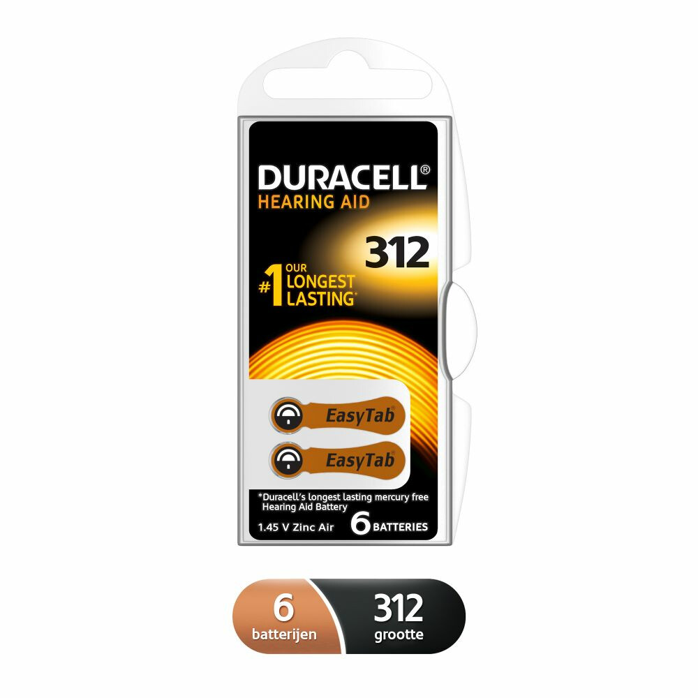 Duracell Hoortoestelbatterijen 312 6 stuks