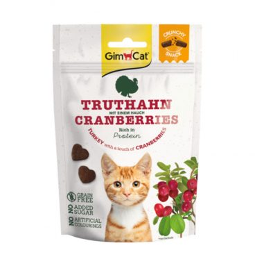 GimCat Kattensnack Crunchy Kalkoen - Cranberry 50 gr