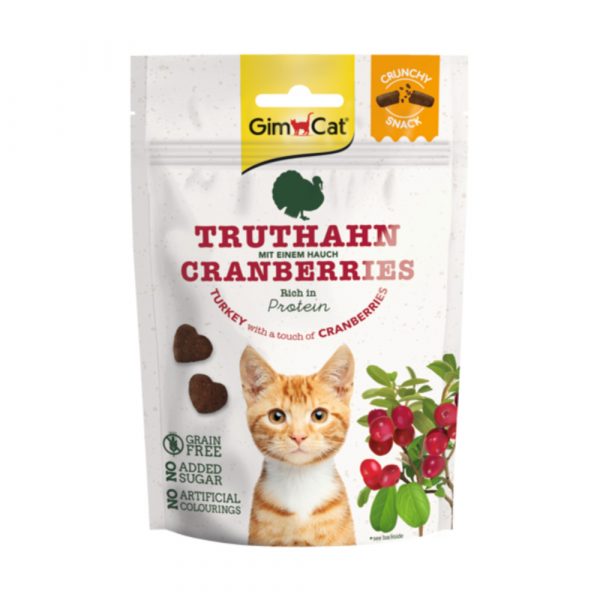 GimCat Kattensnack Crunchy Kalkoen - Cranberry 50 gr