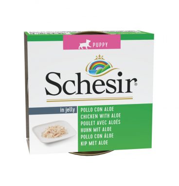 Schesir Hondenvoer Puppy Kip Aloe in Gelei 150 gr