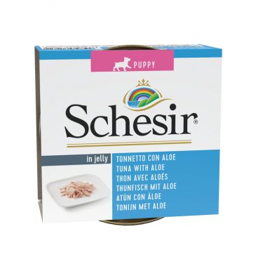 Schesir Hondenvoer Puppy Tonijn Aloe in Gelei 150 gr