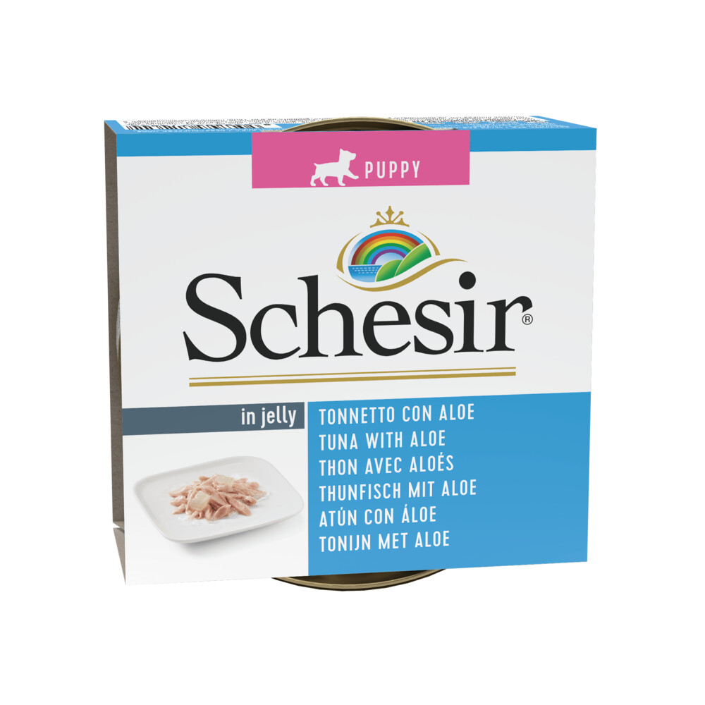 Schesir Hondenvoer Puppy Tonijn Aloe in Gelei 150 gr