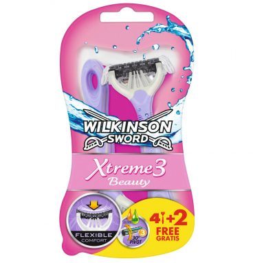 Wilkinson Woman Wegwerpscheermesjes Xtreme 3 Beauty 6 stuks