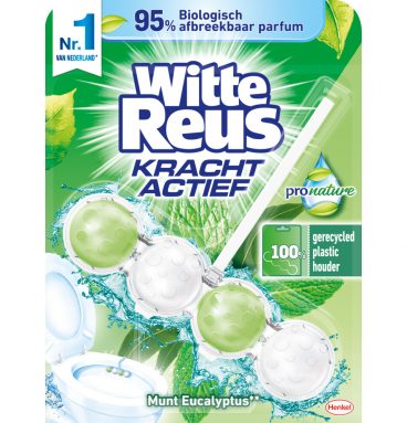 Witte Reus Toiletblok Kracht Actief Pro Nature Munt Eucalyptus