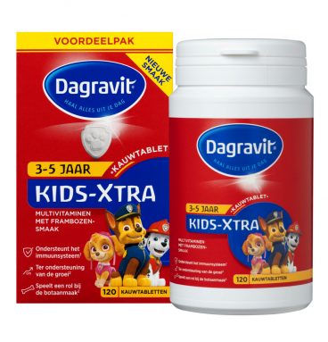 1+1 gratis: Dagravit Multivitamine Kids Xtra 3-5 jaar 120 kauwtabletten