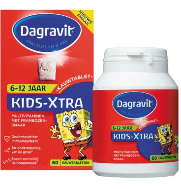 1+1 gratis: Dagravit Multivitamine Kids Xtra 6-12 jaar 60 tabletten