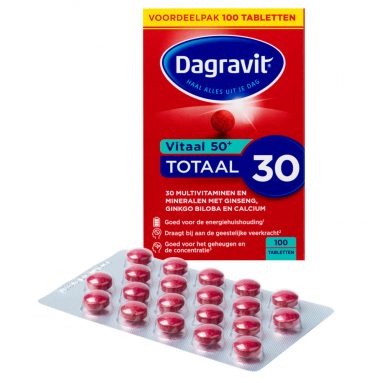 1+1 gratis: Dagravit Totaal 30 Vitaal 50+ 100 tabletten