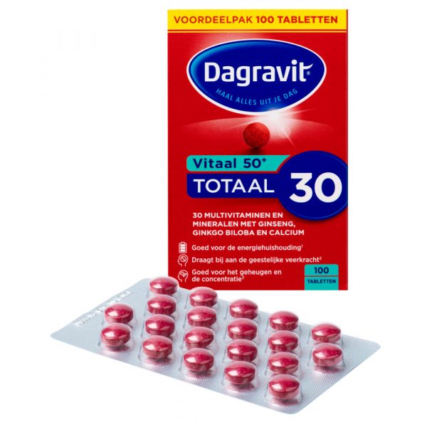 1+1 gratis: Dagravit Totaal 30 Vitaal 50+ 100 tabletten