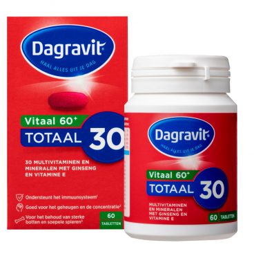 1+1 gratis: Dagravit Totaal 30 Xtra Vitaal 60+ 60 tabletten