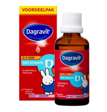 1+1 gratis: Dagravit Vitamine D Aquosum Druppels Kids 50 ml