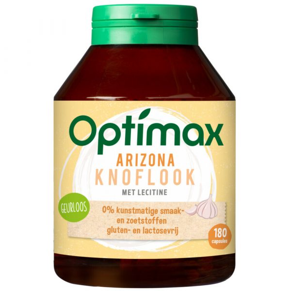 1+1 gratis: Optimax Arizona Knoflook met Lecithine 180 capsules