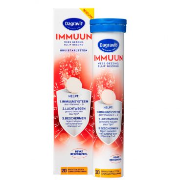 1+1 gratis: Dagravit Immuun Bruis 20 tabletten