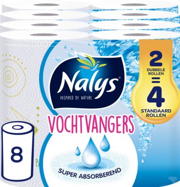 1+1 gratis: 4x Nalys Keukenpapier Vochtvangers 2 stuks