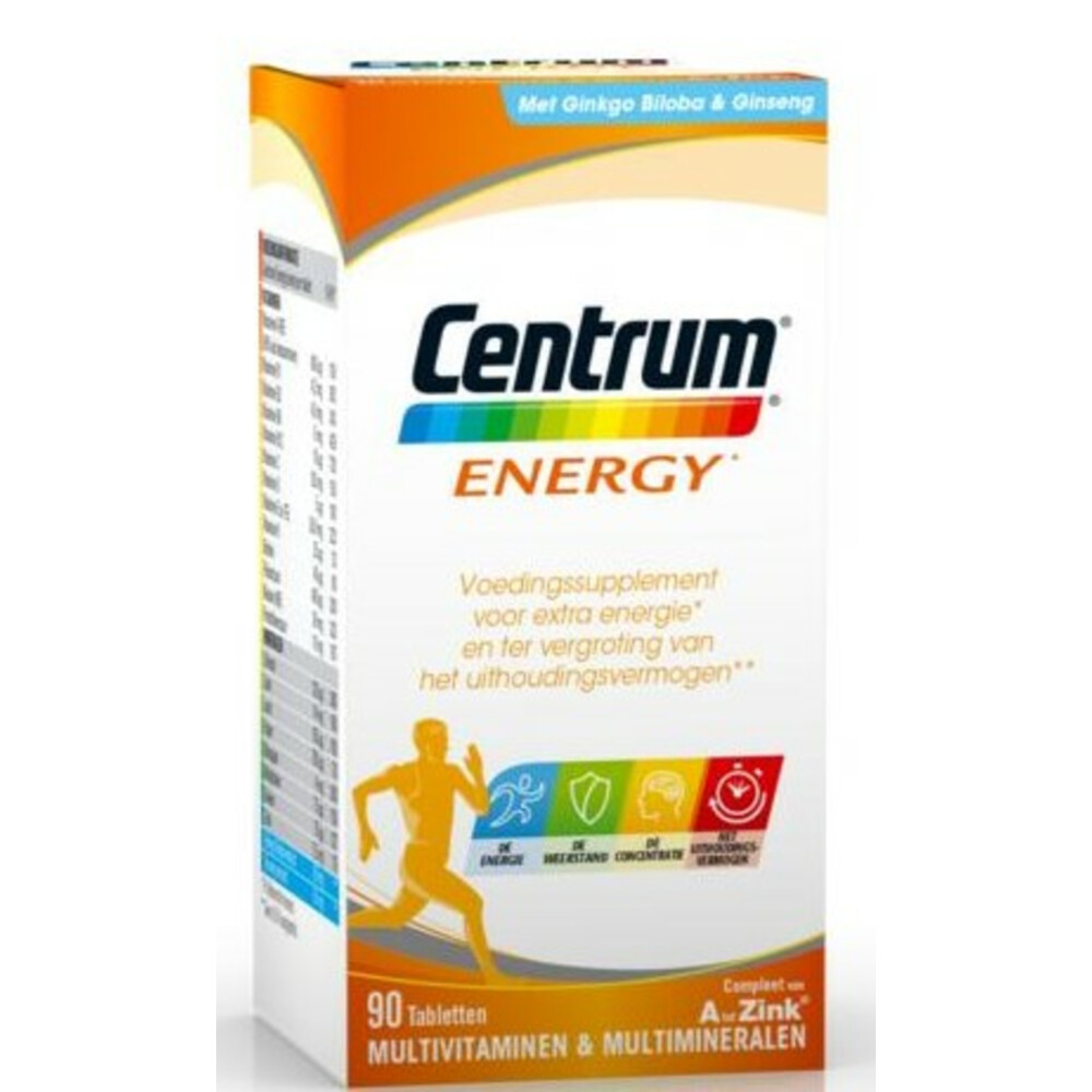 1+1 gratis: 2x Centrum Energy Multivitaminen 90 tabletten