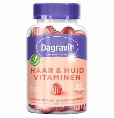 1+1 gratis: Dagravit Haar&Huid Vitaminen Vegan Gummies 60 stuks