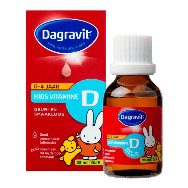 1+1 gratis: 3x Dagravit Kids Vitamine D Olie 25 ml