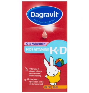 1+1 gratis: 3x Dagravit Kids Vitamine K+D Druppels 25 ml