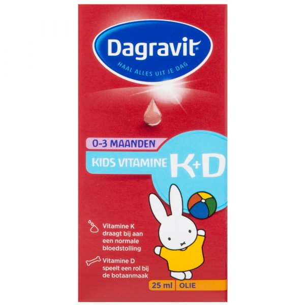 1+1 gratis: 3x Dagravit Kids Vitamine K+D Druppels 25 ml