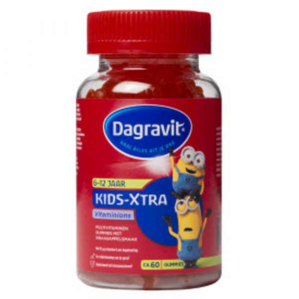 1+1 gratis: 2x Dagravit Kids-Xtra Vitaminions Multivitaminen 6-12 jaar 60 gummies