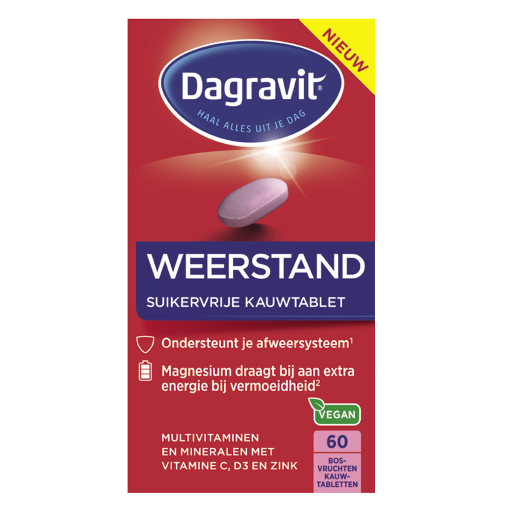 2x Dagravit Multivitaminen Weerstand 60 kauwtabletten