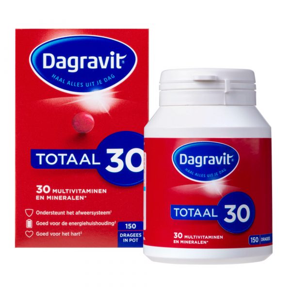 1+1 gratis: 2x Dagravit Totaal 30 Dispenser Navulling 150 tabletten