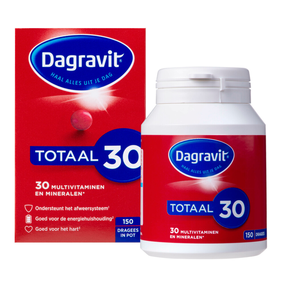 1+1 gratis: 2x Dagravit Totaal 30 Dispenser Navulling 150 tabletten