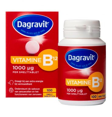 1+1 gratis: 2x Dagravit Vitamine B12 1000mcg Smelt 100 tabletten