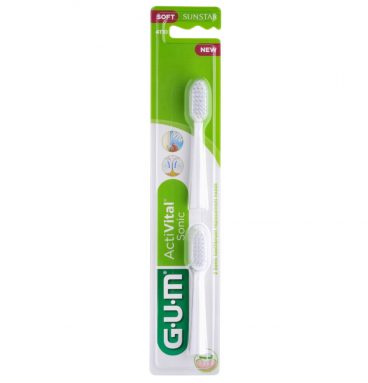 1+1 gratis: GUM Activital Opzetborstel Wit 2 stuks