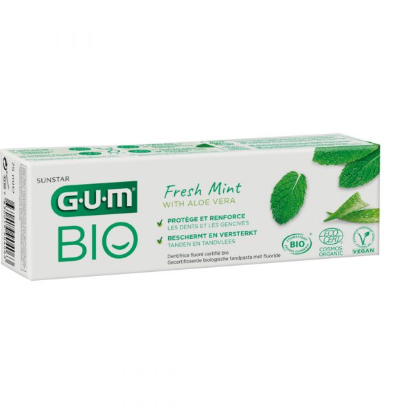 1+1 gratis: GUM Bio Tandpasta Fresh Mint 75 ml