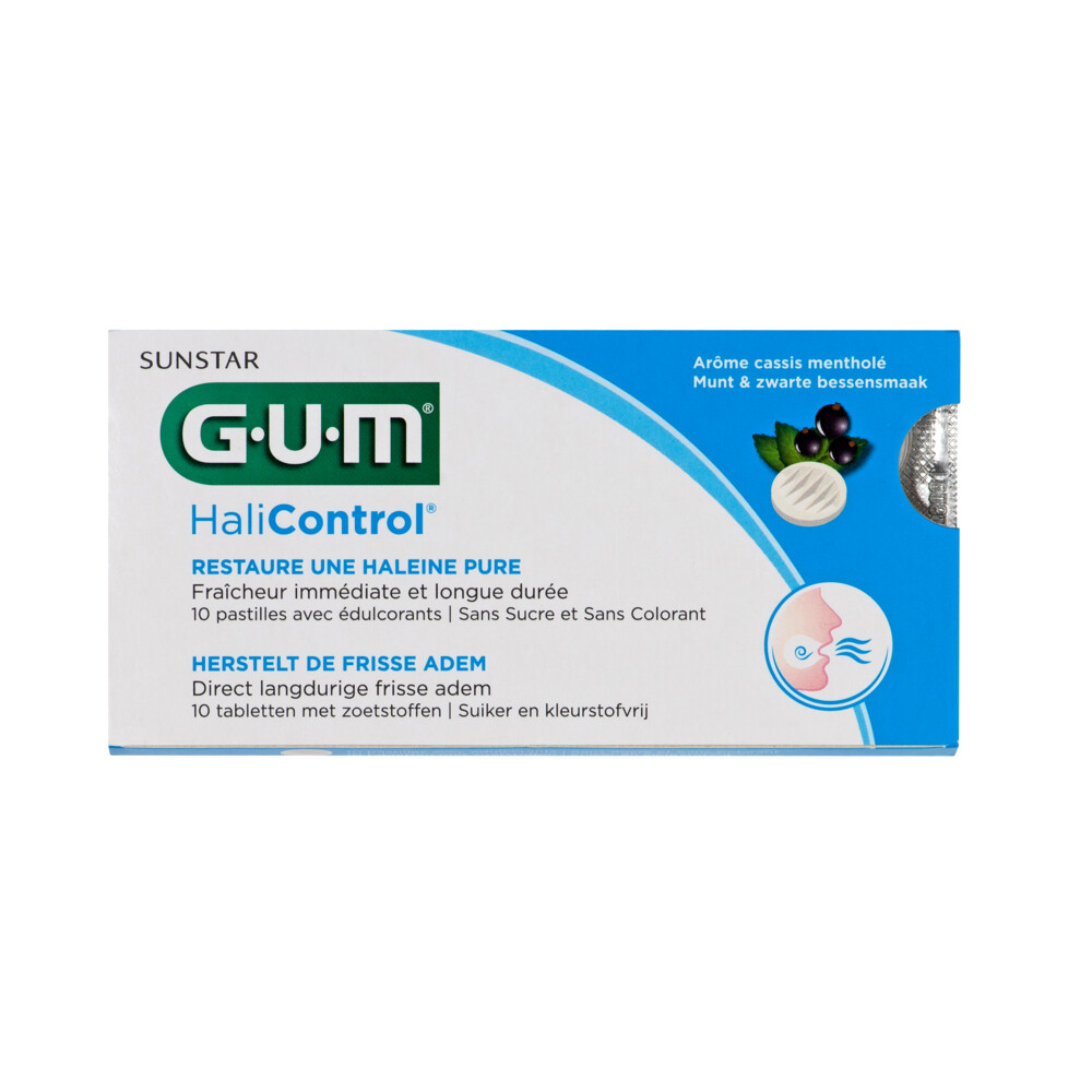 1+1 gratis: GUM HaliControl Tabletten 10 stuks