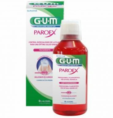 3x GUM Mondspoelmiddel Paroex 300 ml