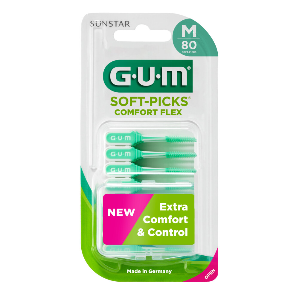 1+1 gratis: GUM Soft-Picks Comfort Flex Regular Medium 80 stuks