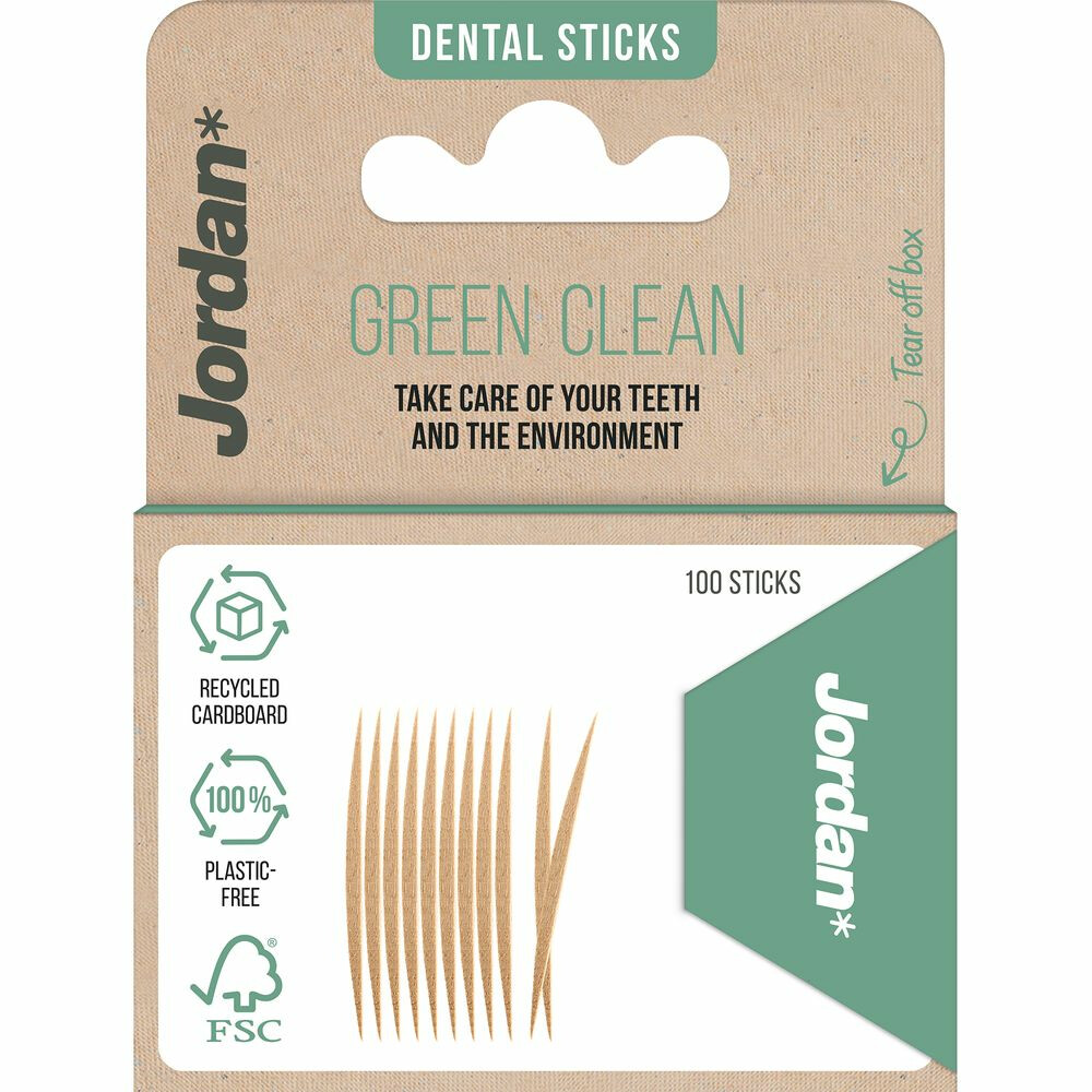 1+1 gratis: Jordan Tandenstokers Green Clean Dun 100 stuks