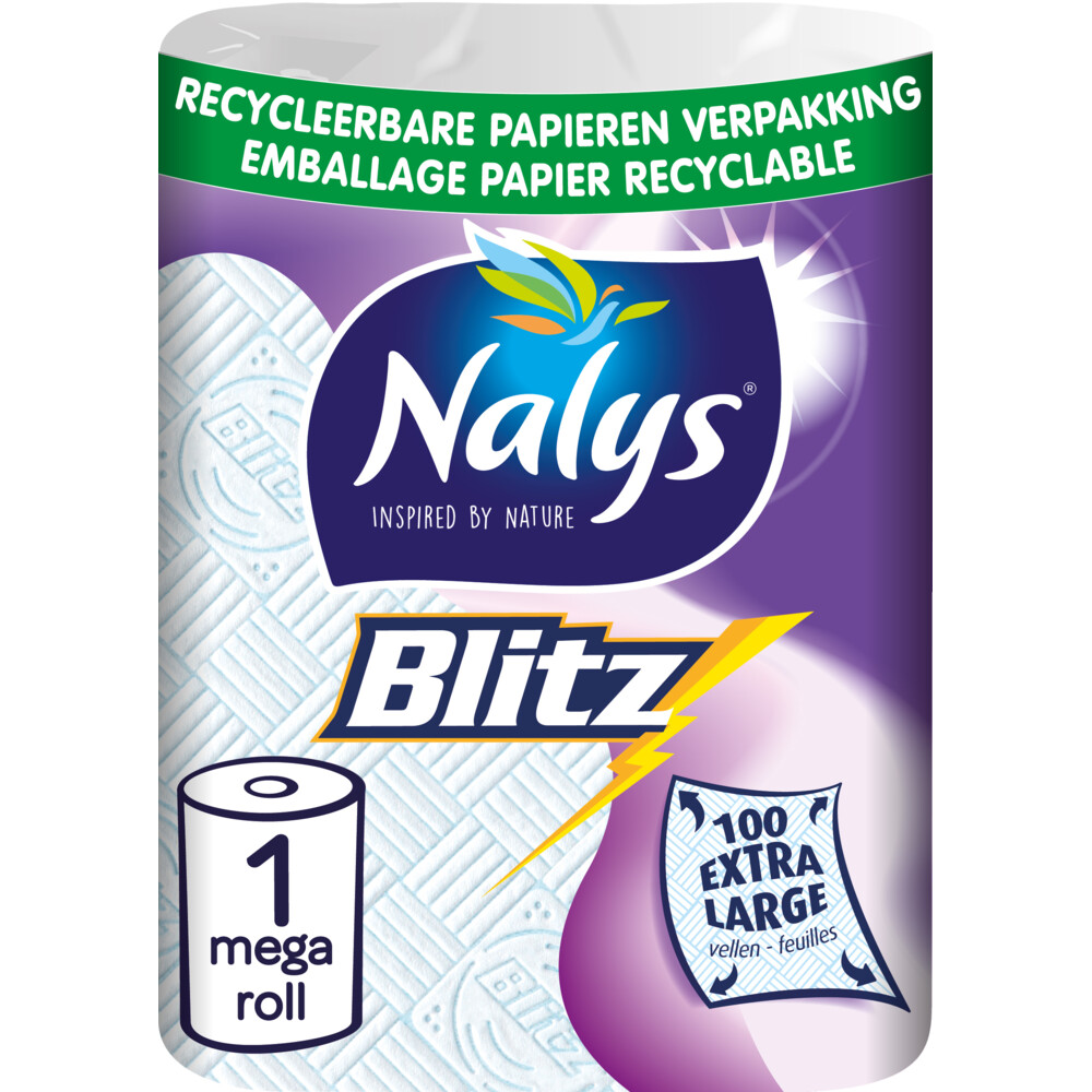 1+1 gratis: Nalys Blitz Huishoudpapier in Papieren Verpakking