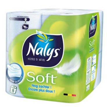 1+1 gratis: Nalys Soft Hybride Toiletpapier in 80% Recycled Folie 2-laags 8 stuks