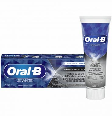 1+1 gratis: Oral-B Tandpasta 3D White Houtskool 75 ml