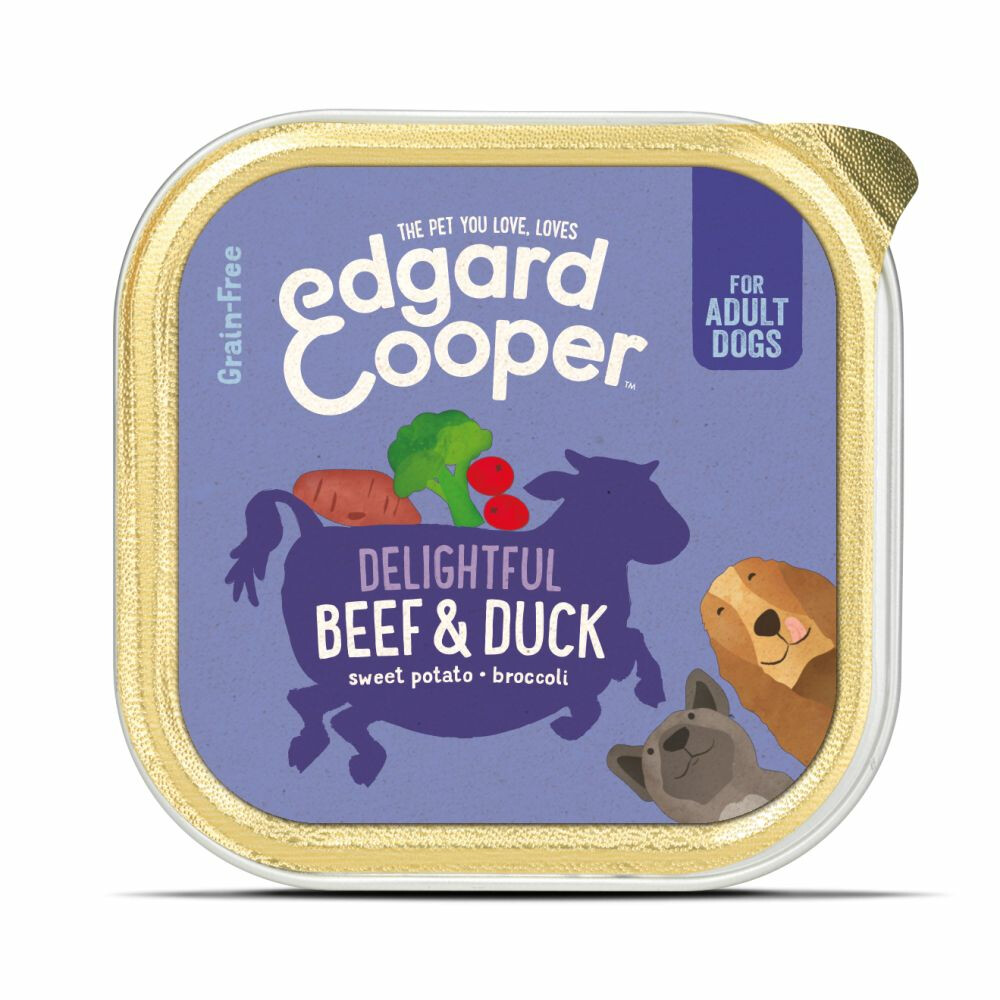 Edgard&Cooper Kuipje Vers Vlees Hondenvoer Rund - Eend 150 gr