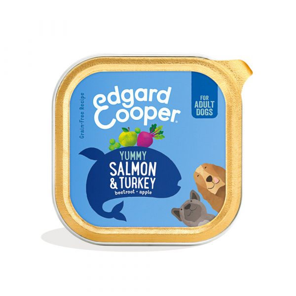 Edgard&Cooper Kuipje Vers Vlees Hondenvoer Zalm - Kalkoen 150 gr