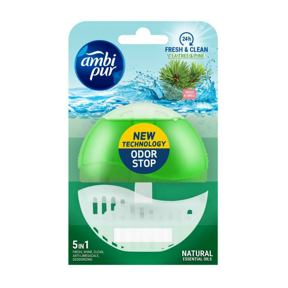 2+2 gratis: Ambi Pur Toiletblok Starterkit 5in1 Tea Tree&Pine