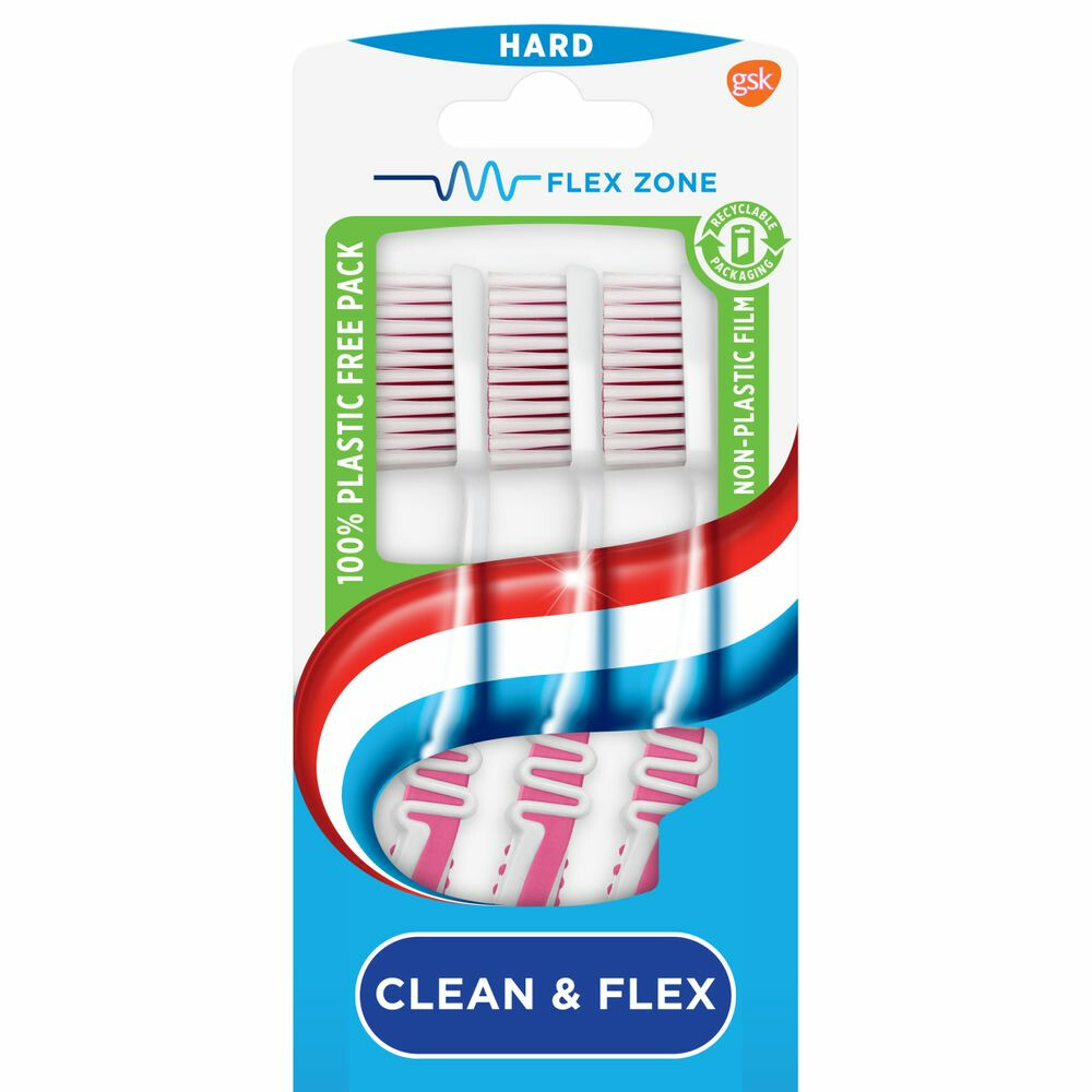 Aquafresh Tandenborstel Clean&Flex Hard 3 stuks