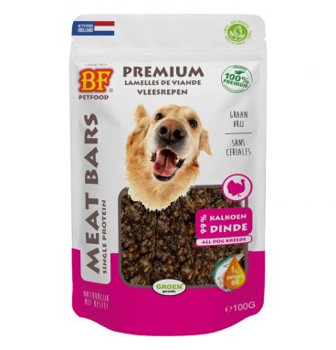 2+1 gratis: BF Petfood Meat Bars Kalkoen 100 gr