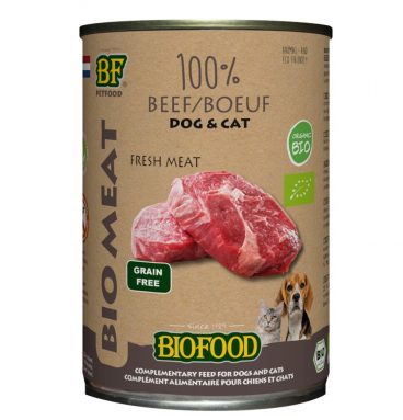 Biofood Organic Hond en Kat 100% Rund 400 gr