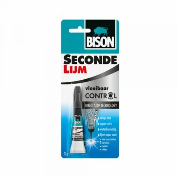 Bison Seconde Lijm Vloeibaar Control 3 gram