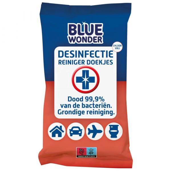 Blue Wonder Desinfectie Reiniger Doekjes 20 stuks