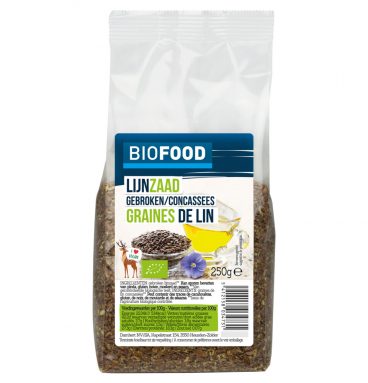 6x Damhert Biofood Gebroken Lijnzaad Biologisch 250 gr