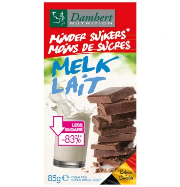 Damhert Chocoladetablet Melk Minder Suikers 85 gr