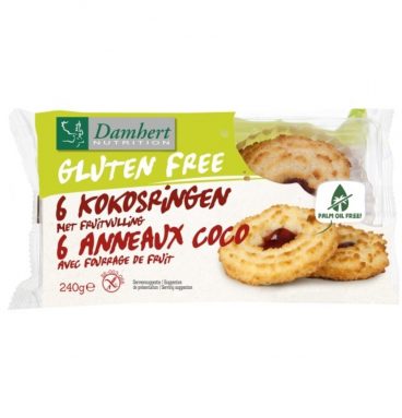 Damhert Kokosringen Fruitvulling Glutenvrij 240 gr