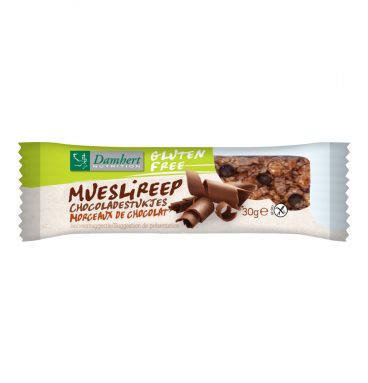 3x Damhert Mueslireep Chocolade Glutenvrij 30 gr